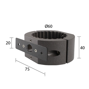 Connexion de poteau Ø 60mm pour Microfaro - Unique