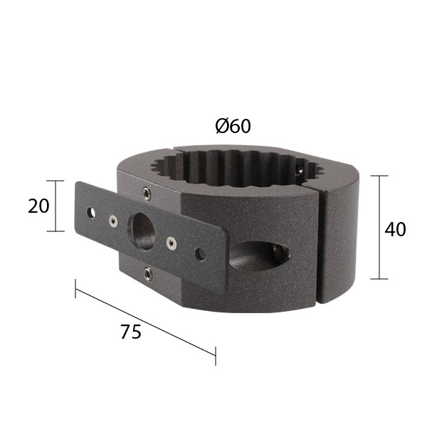 Conexão para poste Ø 60mm para Microfaro - Unico
