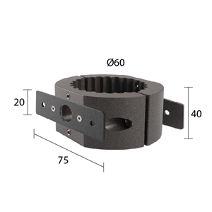 Connexion de poteau Ø 60mm pour Microfaro - Double