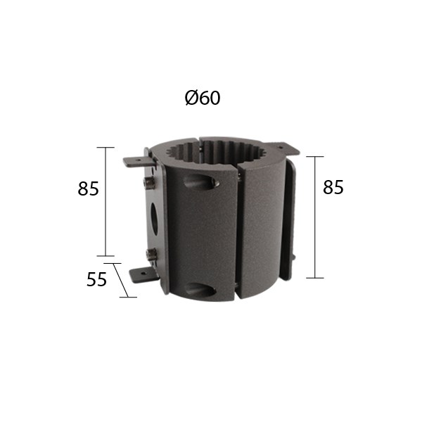 Connexion de poteau Ø 60mm pour Microtorre - Double